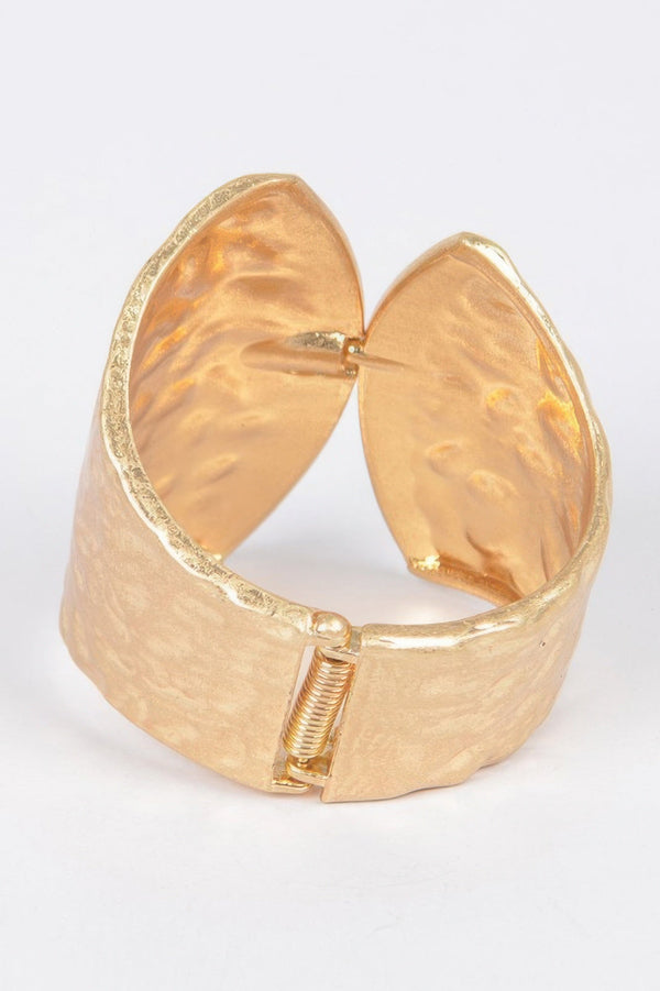Cast Metal Spring Hinge Cuff - | SmartBuyApparel