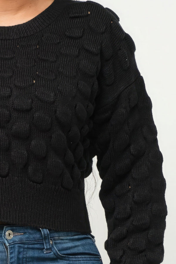 Checker Sweater Top - Women's sweater - SmartBuyApparel
