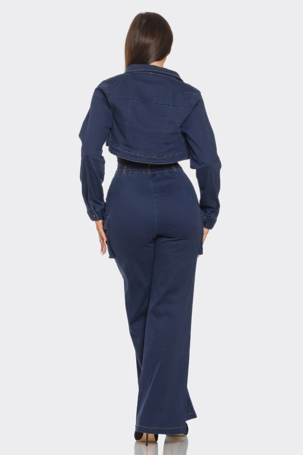 Crop Jacket 3PCS Set - Women's set - SmartBuyApparel