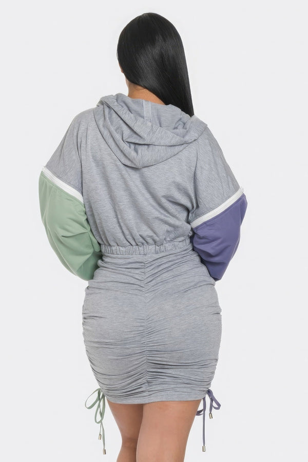 Detachable Zipper Mini Dress - Dress - SmartBuyApparel