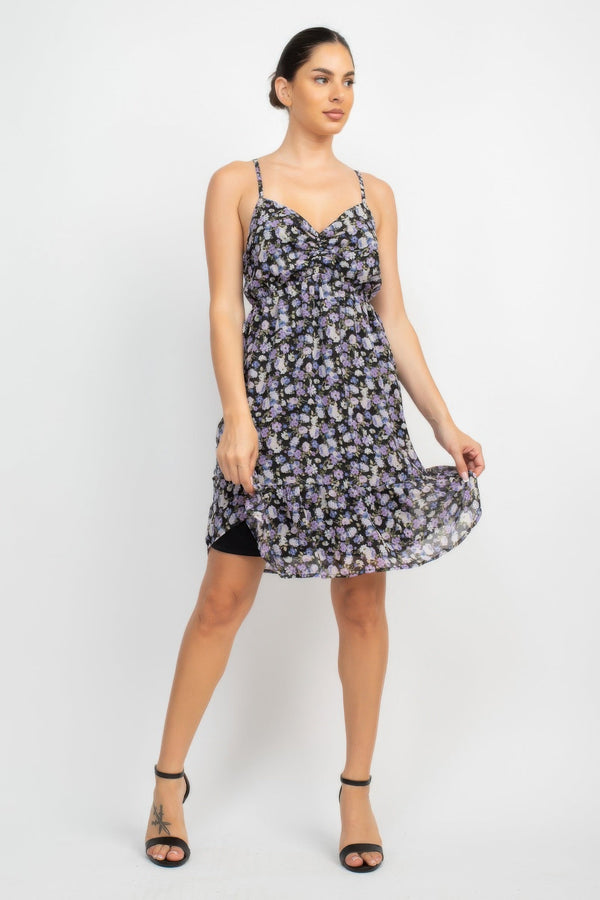 Double Strap Back Mini Dress - | SmartBuyApparel