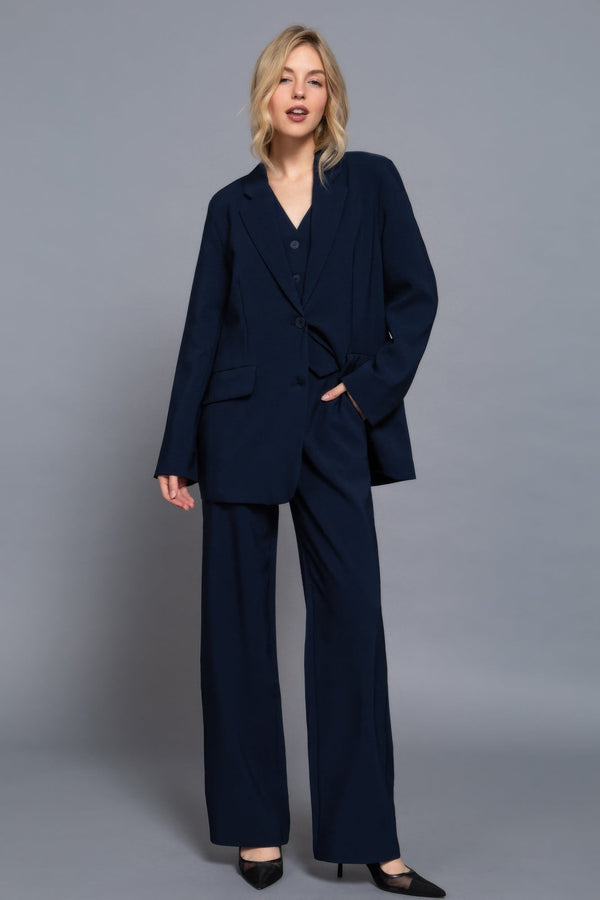 Elastic straight woven long pants - Women's Pants - SmartBuyApparel