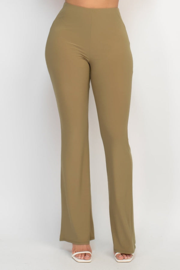 Fit And Flare Elastic Casual Pants - Women's Pants - SmartBuyApparel