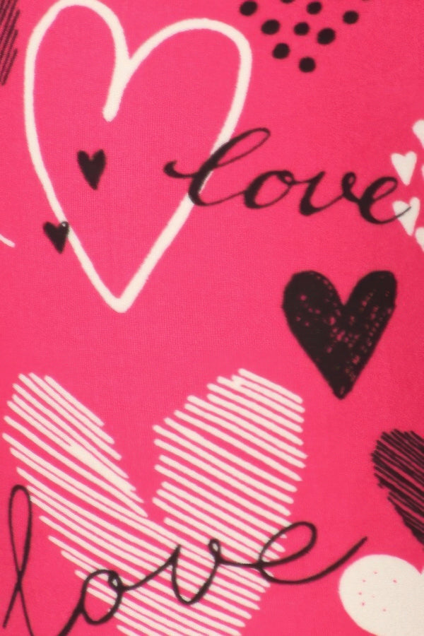 Heart Prints High Waisted Leggings - Leggings - SmartBuyApparel