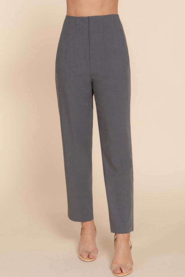 High Waist Pintuck Detail Long Pants - Pants - SmartBuyApparel