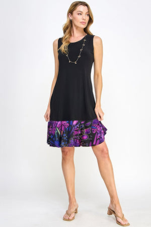 HIT Contrast Print Tank Dress - Dress - SmartBuyApparel
