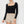 Lace Trim Square Long Sleeve Top - Women's top - SmartBuyApparel