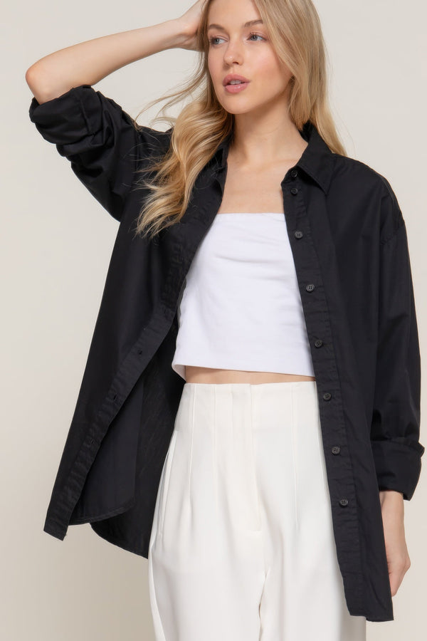 Long Sleeve Loose Fit Shirt - Women's shirt - SmartBuyApparel