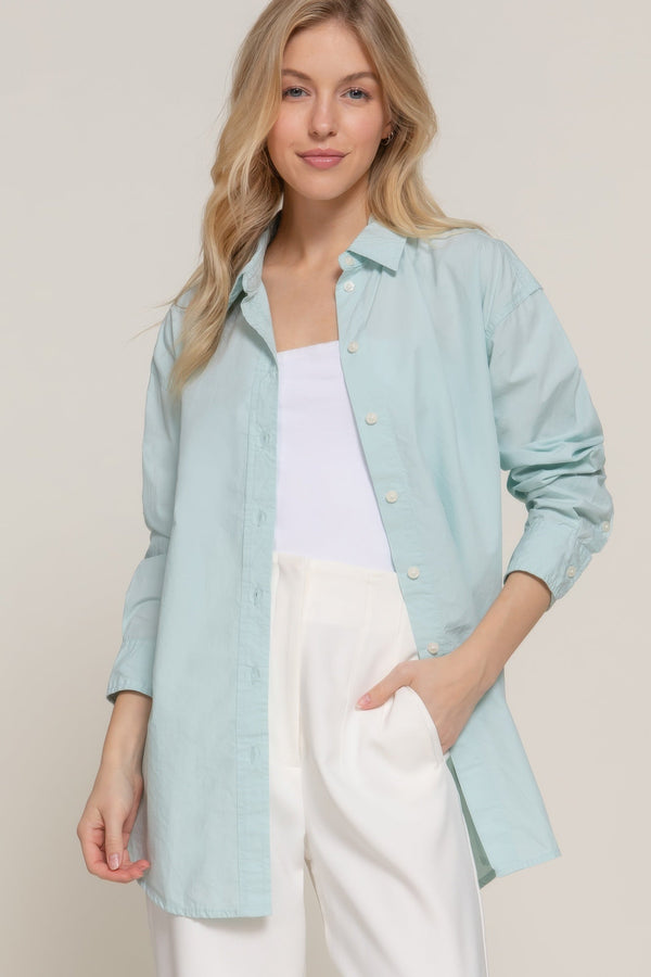 Long Sleeve Loose Fit Shirt - Women's shirt - SmartBuyApparel