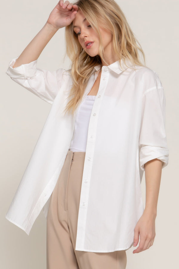 Long Sleeve Loose Fit Shirt - Women's shirt - SmartBuyApparel