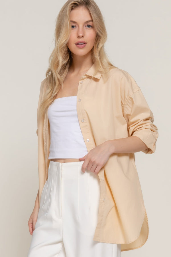 Long Sleeve Loose Fit Shirt - Women's shirt - SmartBuyApparel