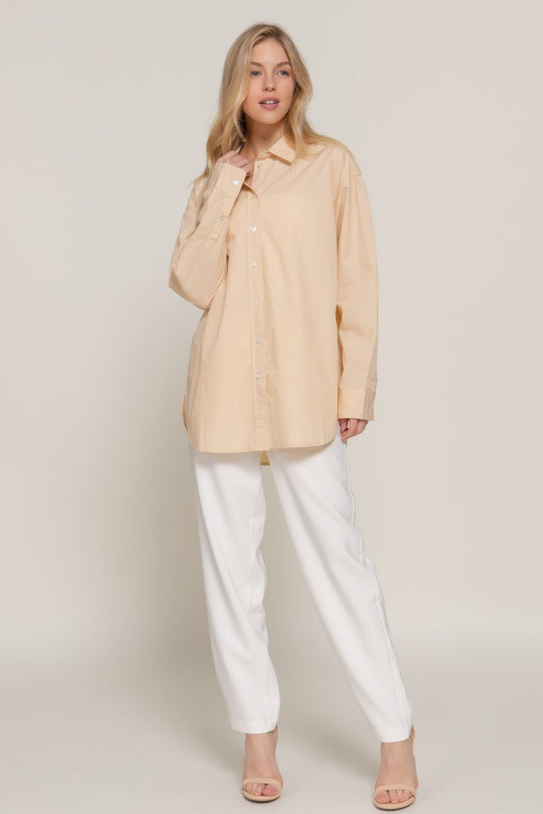 Long Sleeve Loose Fit Shirt - Women's shirt - SmartBuyApparel
