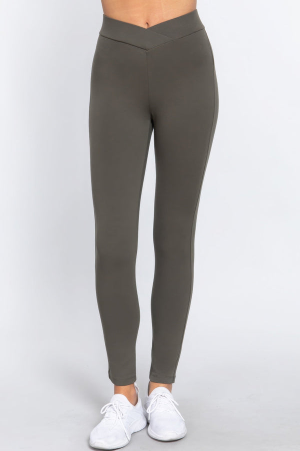 Mid - Rise Ponte Pants - Women's Pants - SmartBuyApparel
