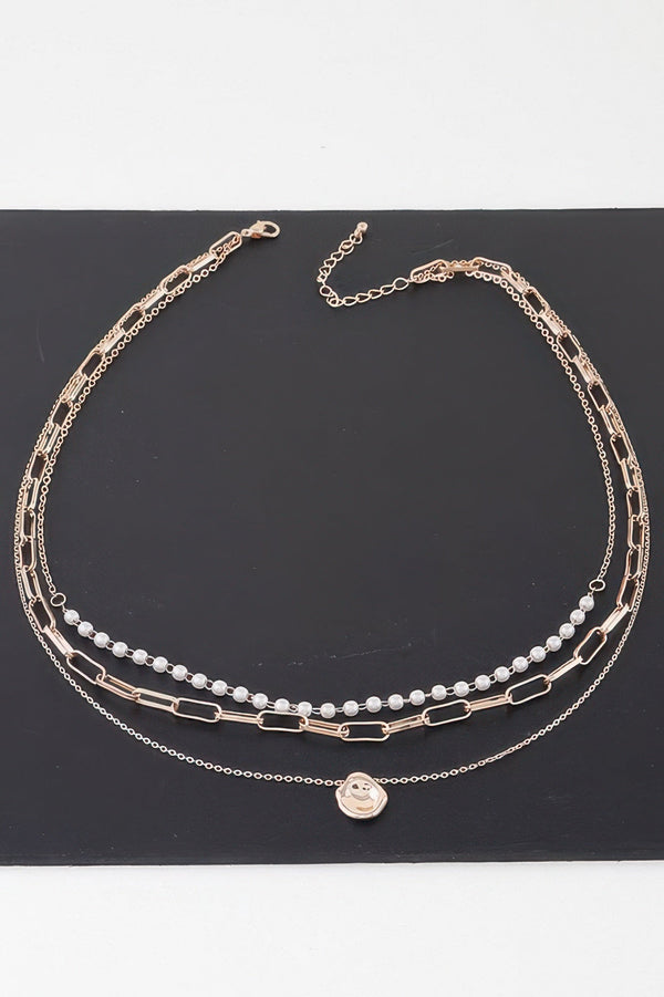 Multi Pendant Link Chain Necklace - | SmartBuyApparel