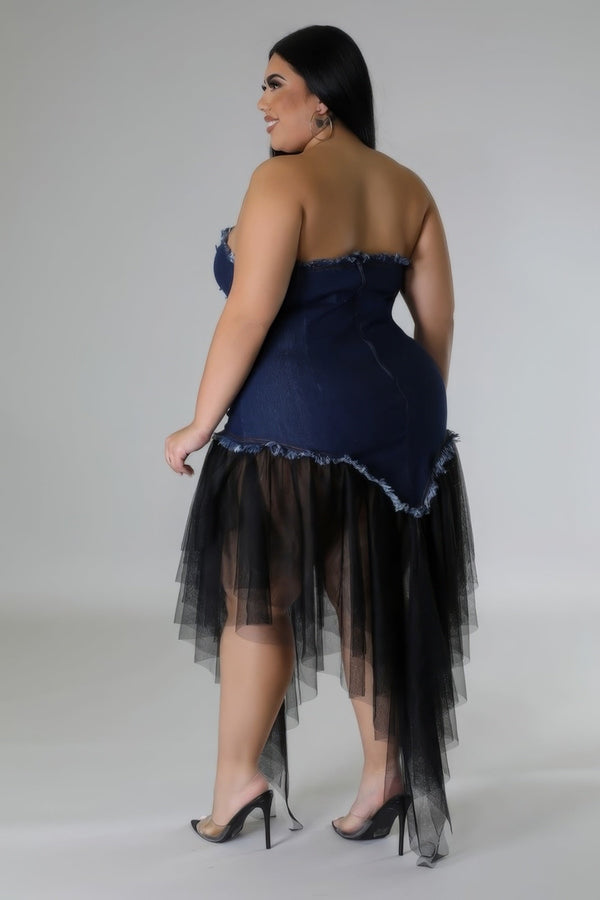 Plus Size Non - Stretch Dress - Dress - SmartBuyApparel