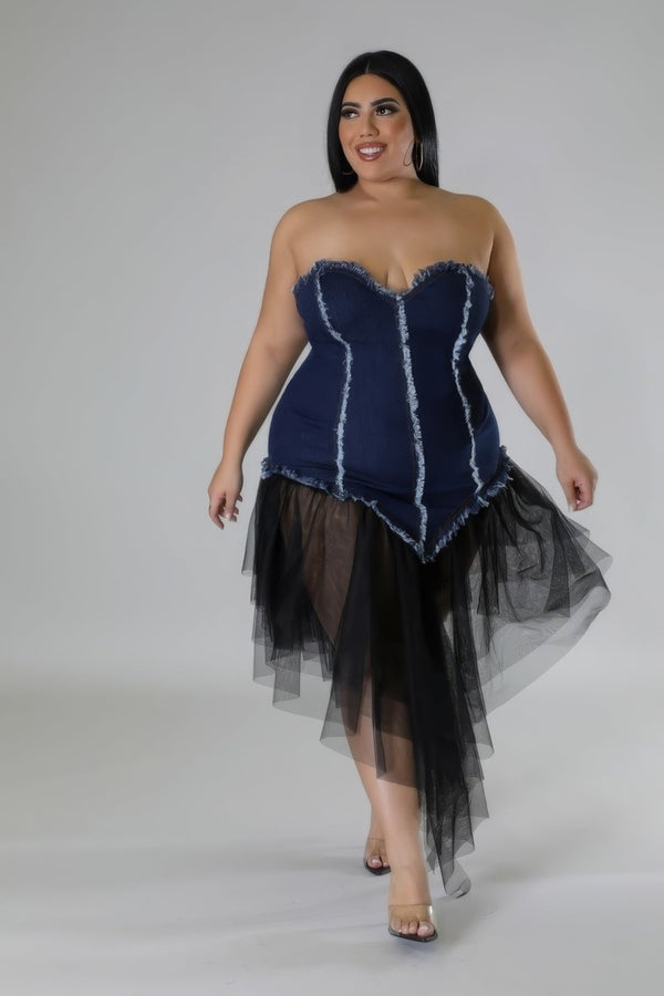 Plus Size Non - Stretch Dress - Dress - SmartBuyApparel