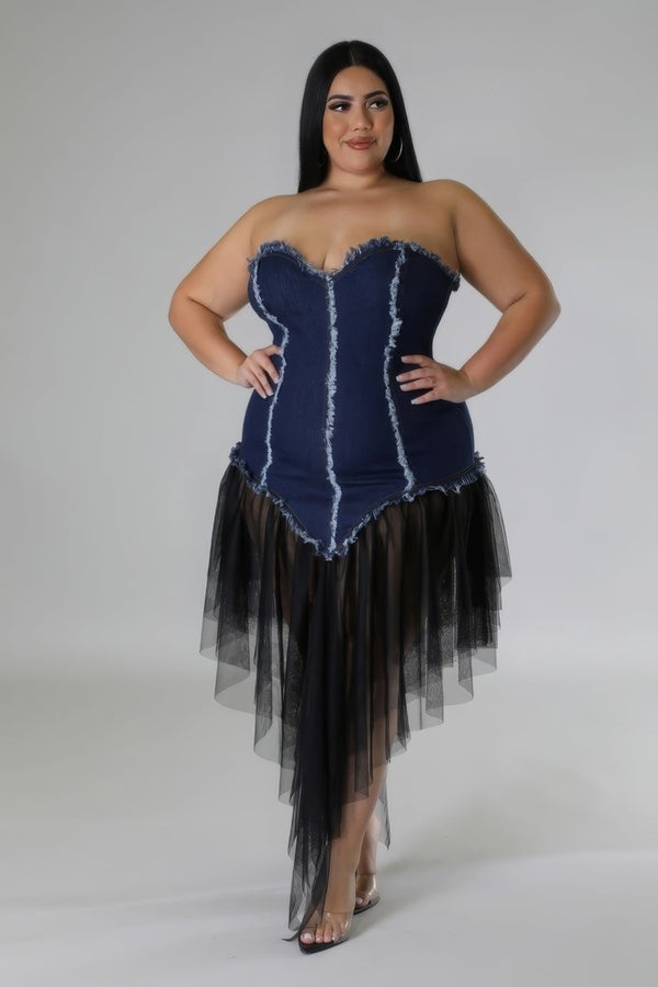 Plus Size Non - Stretch Dress - Dress - SmartBuyApparel