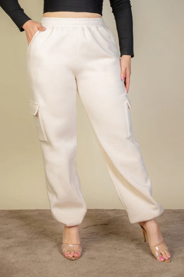 Plus Size Side Pocket Drawstring Waist Sweatpants - Pants - SmartBuyApparel