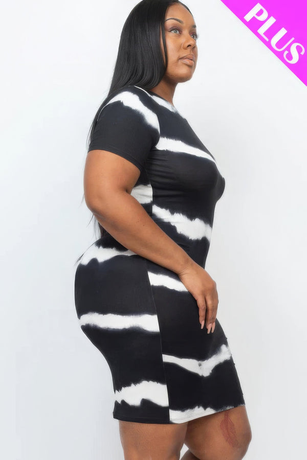black tie dye bodycon dress Tie Dye Tank Dress, Bodycon Mini Dress, Boho Hippie Psy trance Dress, Black White