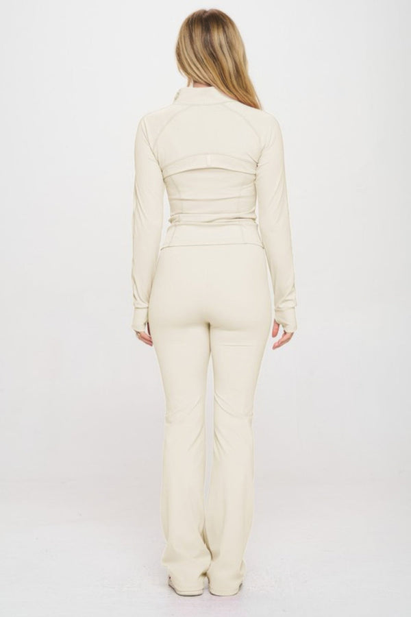 Premium Yoga Jacket Jumpsuit Set - Women's set - SmartBuyApparel