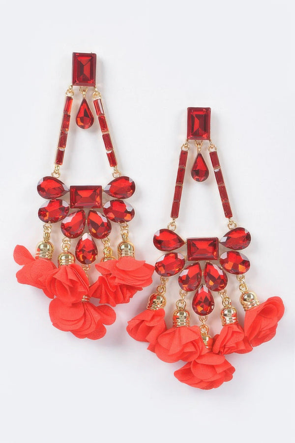 Rhinestone Party Drop Earring - | SmartBuyApparel