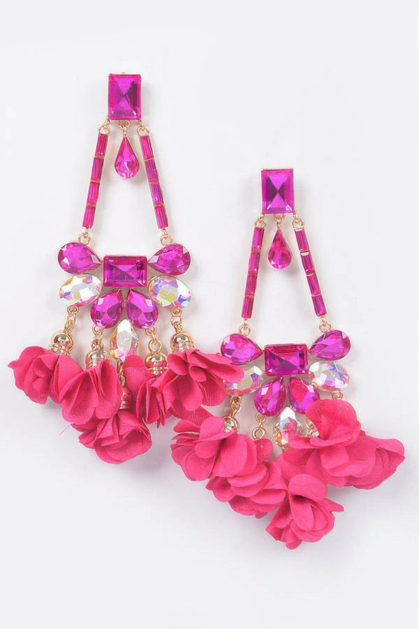 Rhinestone Party Drop Earring - | SmartBuyApparel