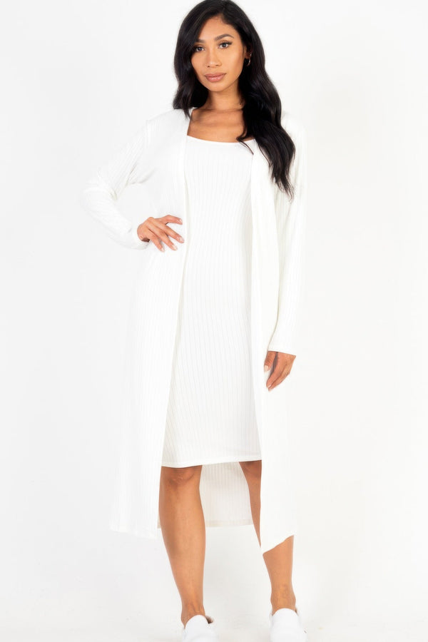 bodycon midi dress with cardigan LIKEtoKNOW.it