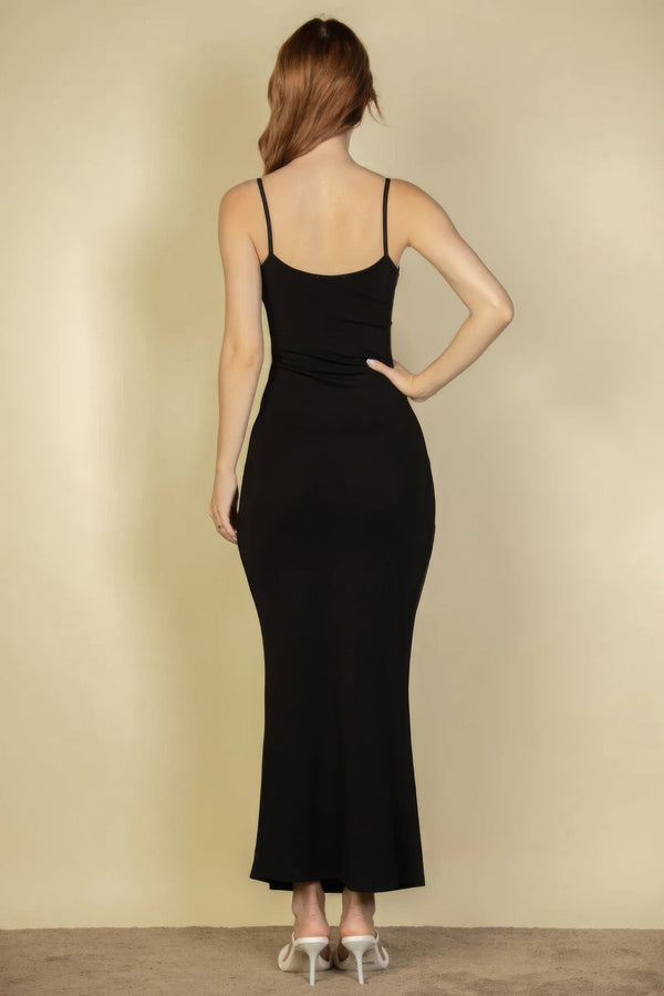 Ribbed Mermaid Hem Camisole Maxi Dress - Dress - SmartBuyApparel