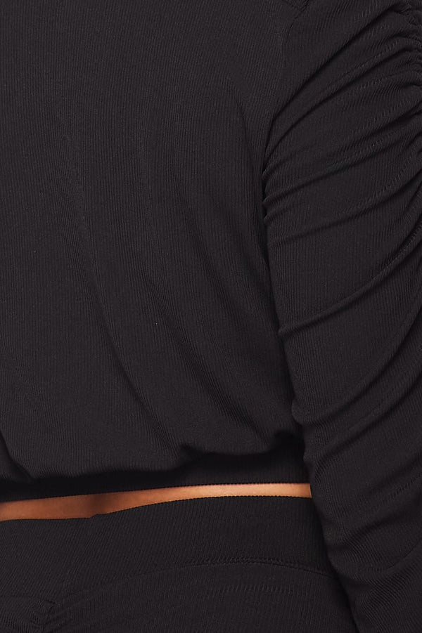 Ruched Long Sleeve And Skirt Set - Type: Women's clothing set - SmartBuyApparel