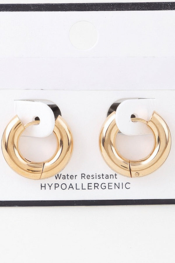 Shiny Water Resistant Hoop Earrings - | SmartBuyApparel