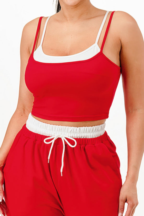 Tank Top And Sweatpants Set - Set - SmartBuyApparel