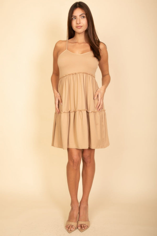 Tiered Cami Swing Dress - Dress - SmartBuyApparel