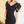 V - Neck Contrast Flower Lace Bubble Sleeve Midi Bodycon Dress - Dress - SmartBuyApparel