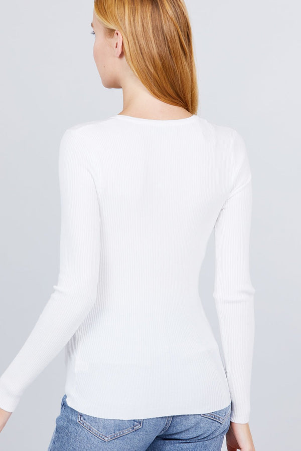 Viscose Henley Sweater - Women's sweater - SmartBuyApparel
