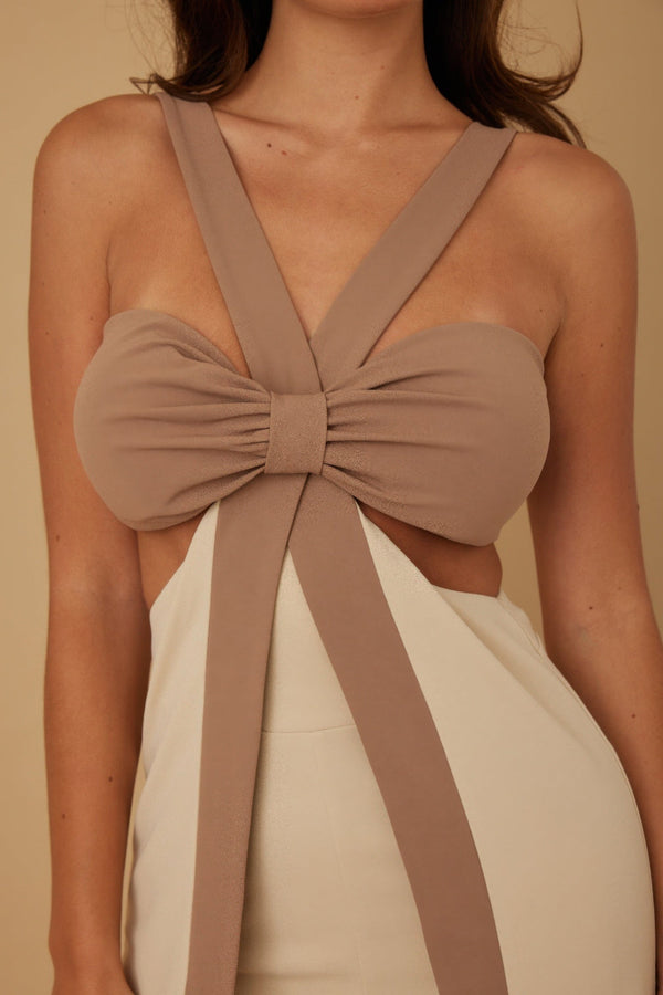 X Ribbon Open Jumpsuit - Jumpsuit - SmartBuyApparel