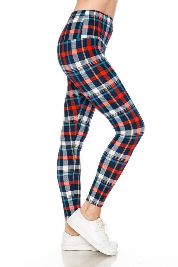 Yoga Style Banded Lined Tie Dye Printed Knit Legging With High Waist - Leggings - SmartBuyApparel