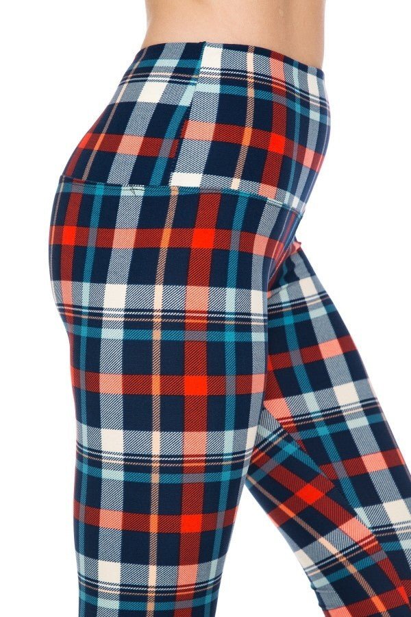 Yoga Style Banded Lined Tie Dye Printed Knit Legging With High Waist - Leggings - SmartBuyApparel